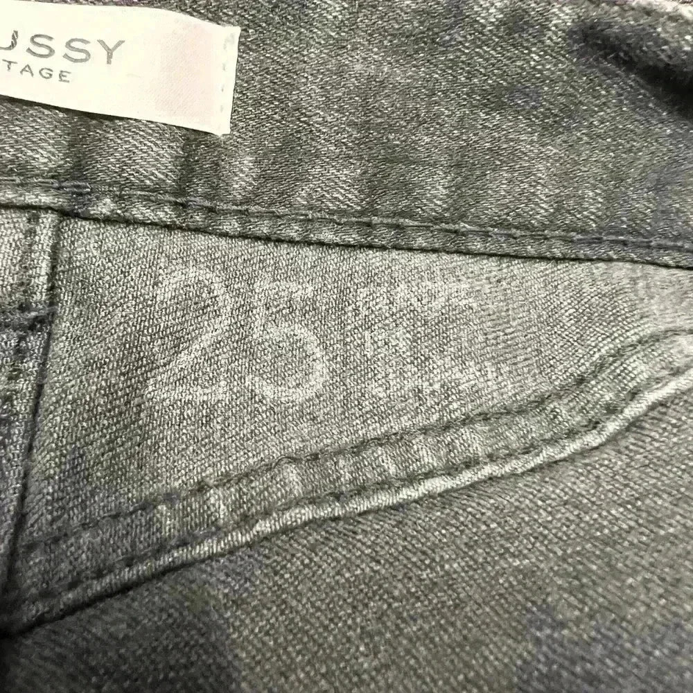 Moussy Vintage Westcliffe Black Raw Hem High-rise Jeans Japan Skinny Ankle 25 - Picture 11 of 11
